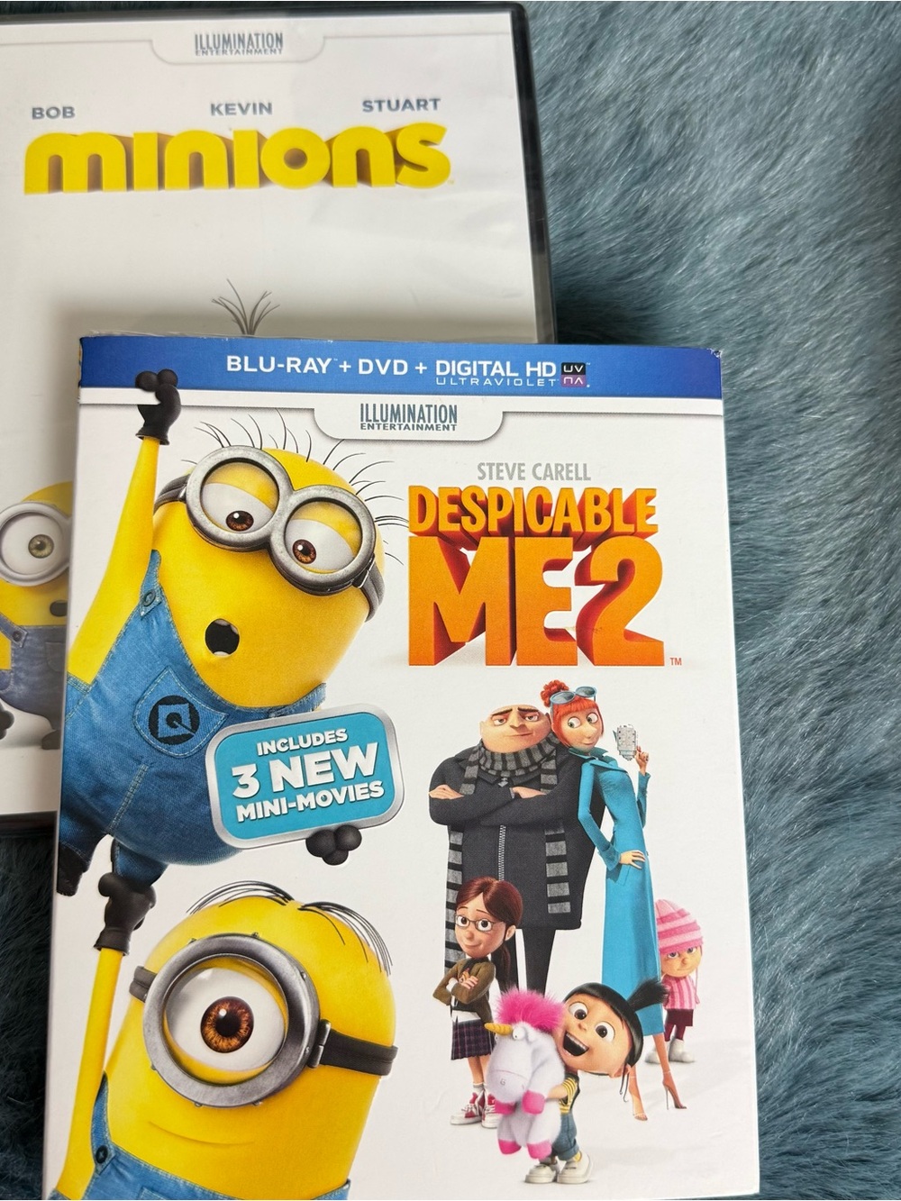 Minions and Despicable Me 2 DVD Blu-Ray Bundle